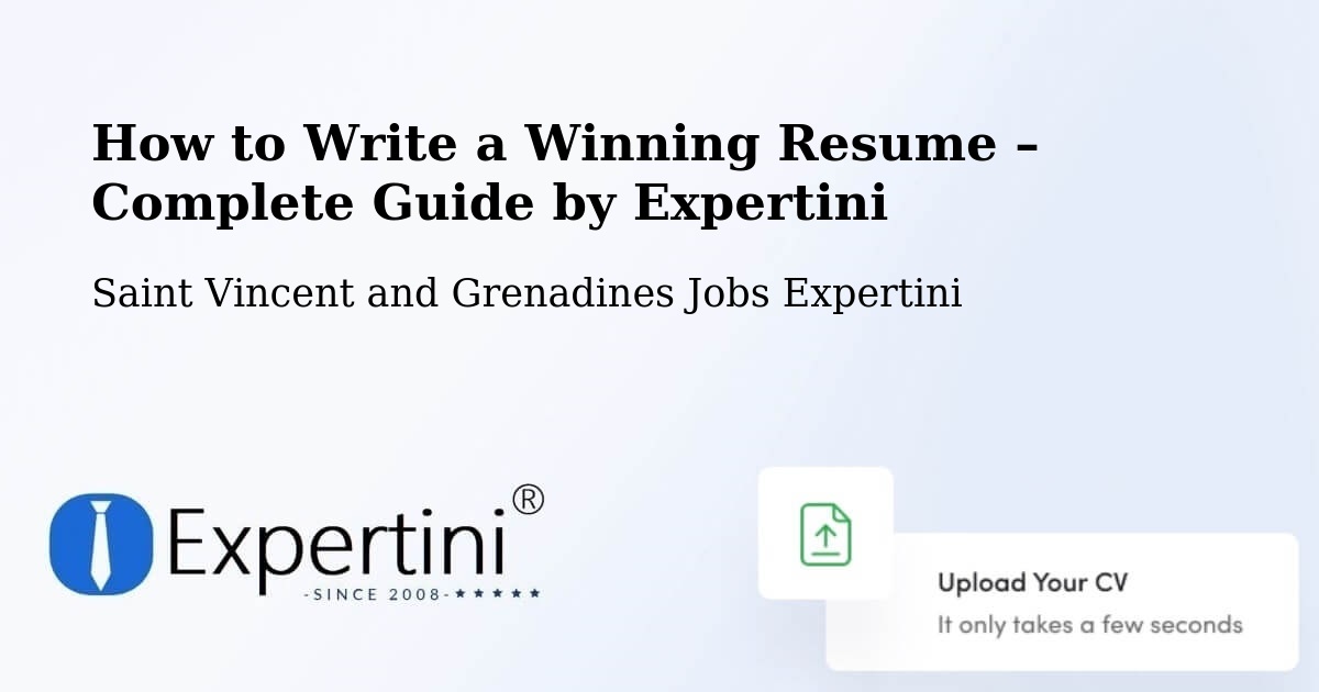 Resume Writing Guide for Job Seekers – Kingstown - Kingstown, Saint Vincent and Grenadines Jobs Expertini